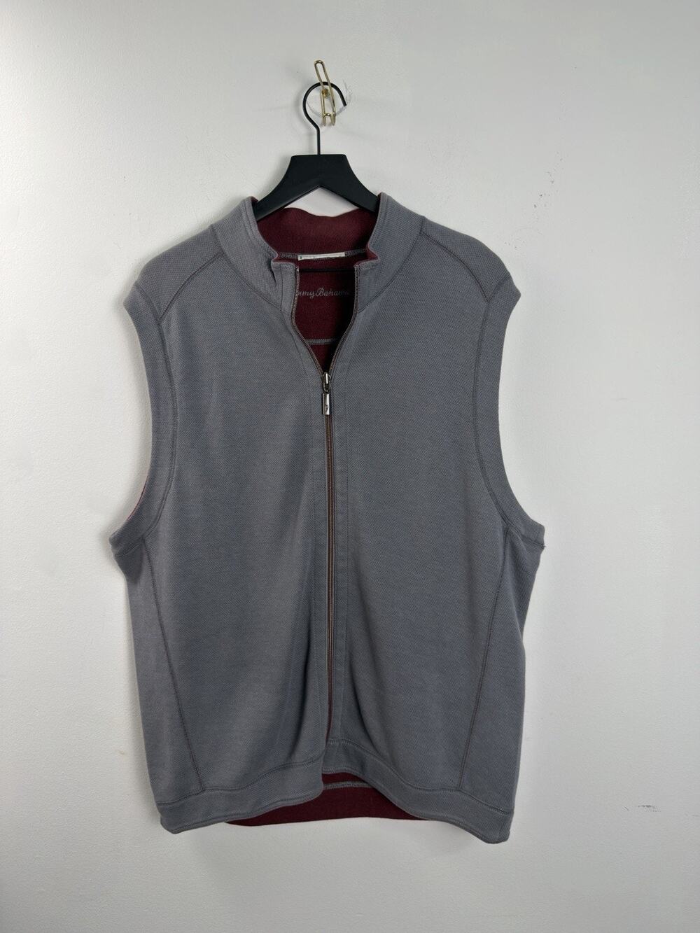 Reversible Tommy Bahama Men's Vest Flipshore Tencell Lyocel Blend Full Zip (XL?)